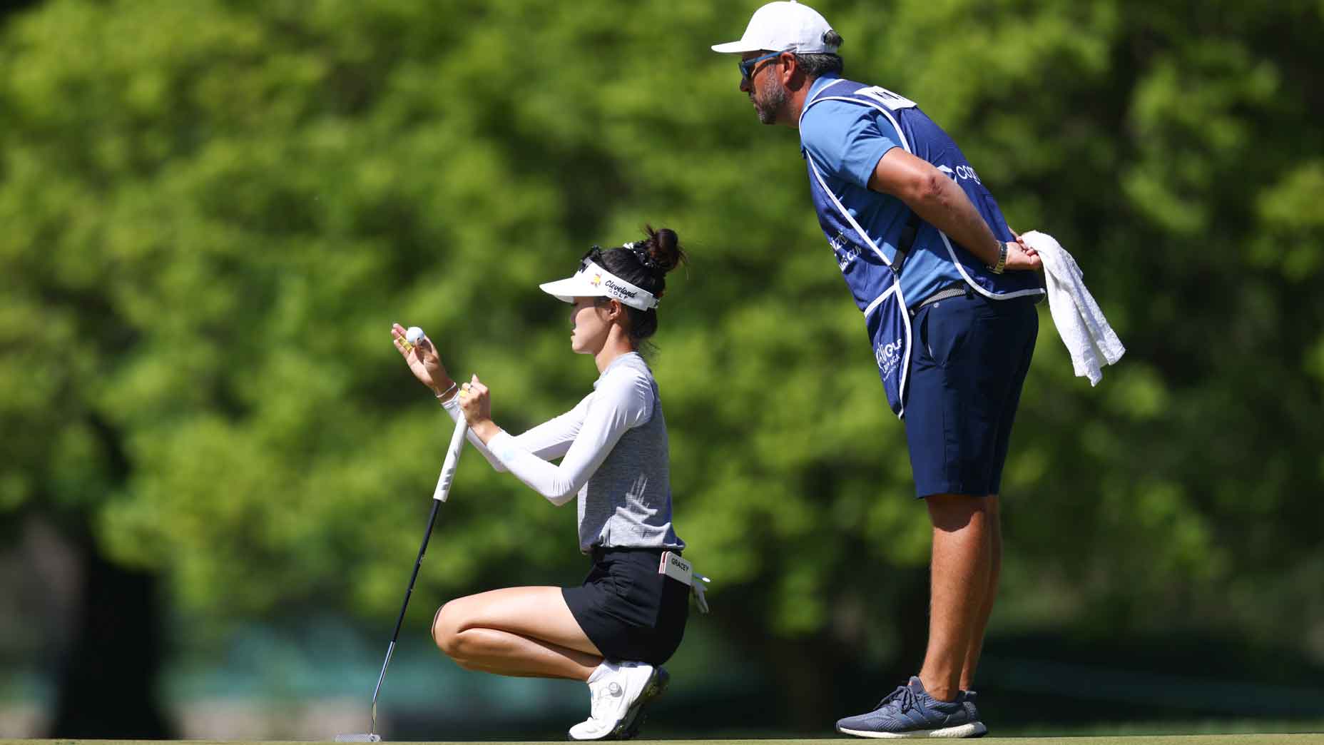Want to dial in your speed on the greens? Try closing your eyes, LPGA pro says.