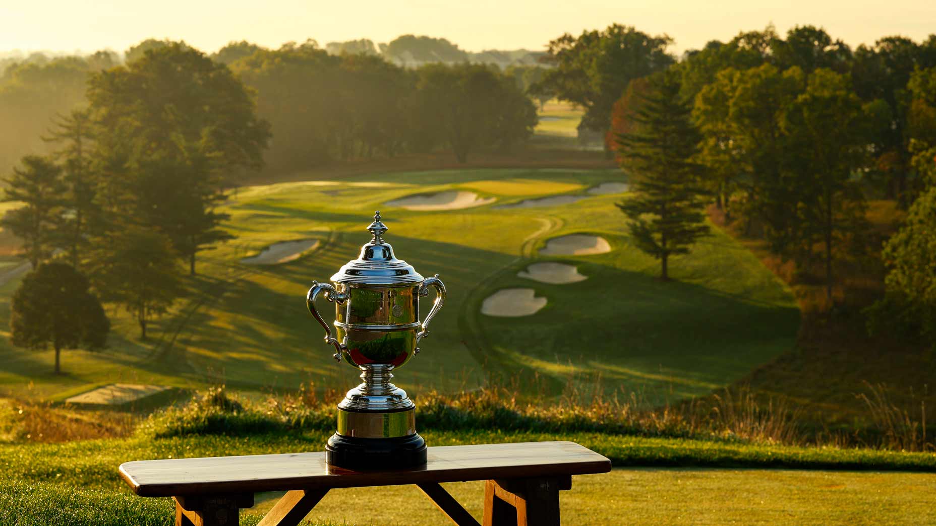 The U.S. Women’s Open Trophy at Lancaster Country Club.