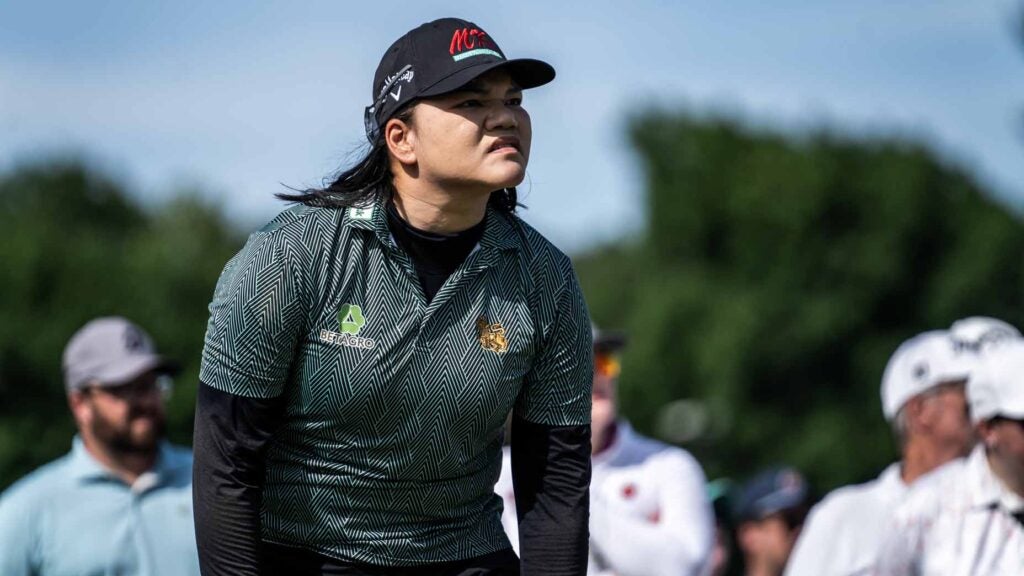 Wichanee Meechai watches a shot during the U.S. Women's Open.