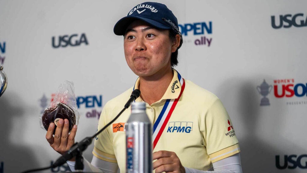 Yuka Saso after winning the U.S. Women's Open