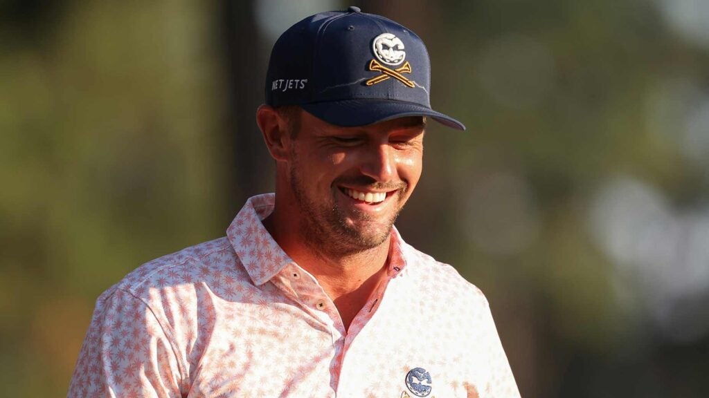 Pro golfer Bryson DeChambeau smiles at 2024 U.S. Open