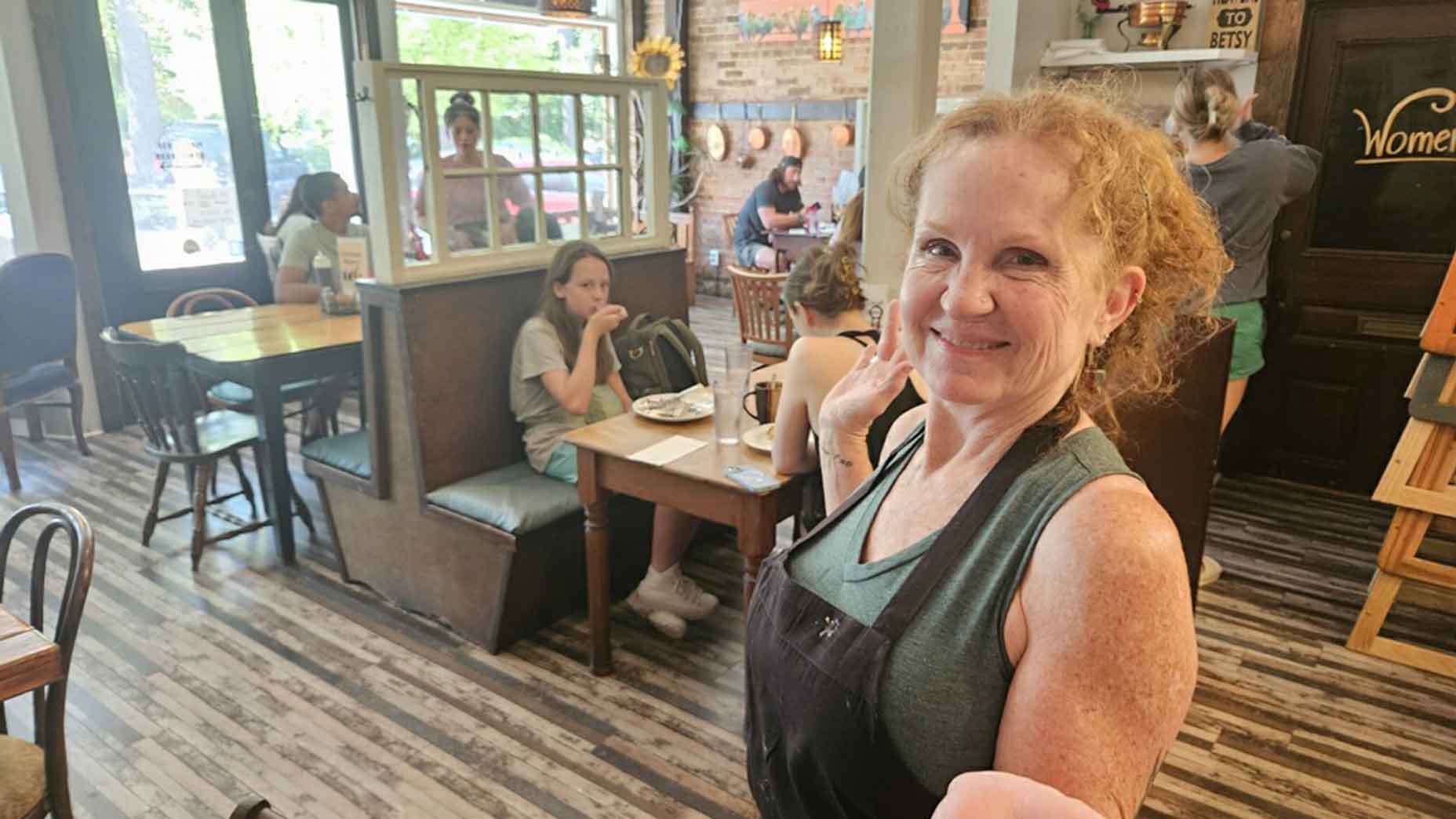 Betsy Markey at her popular crepe place in Southern Pines, N.C.