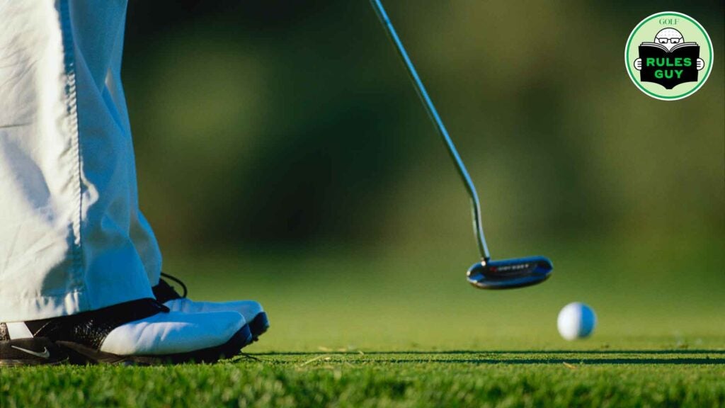 A golfer putting at the Hazeltine National Golf Course during the 2002 PGA Championship.