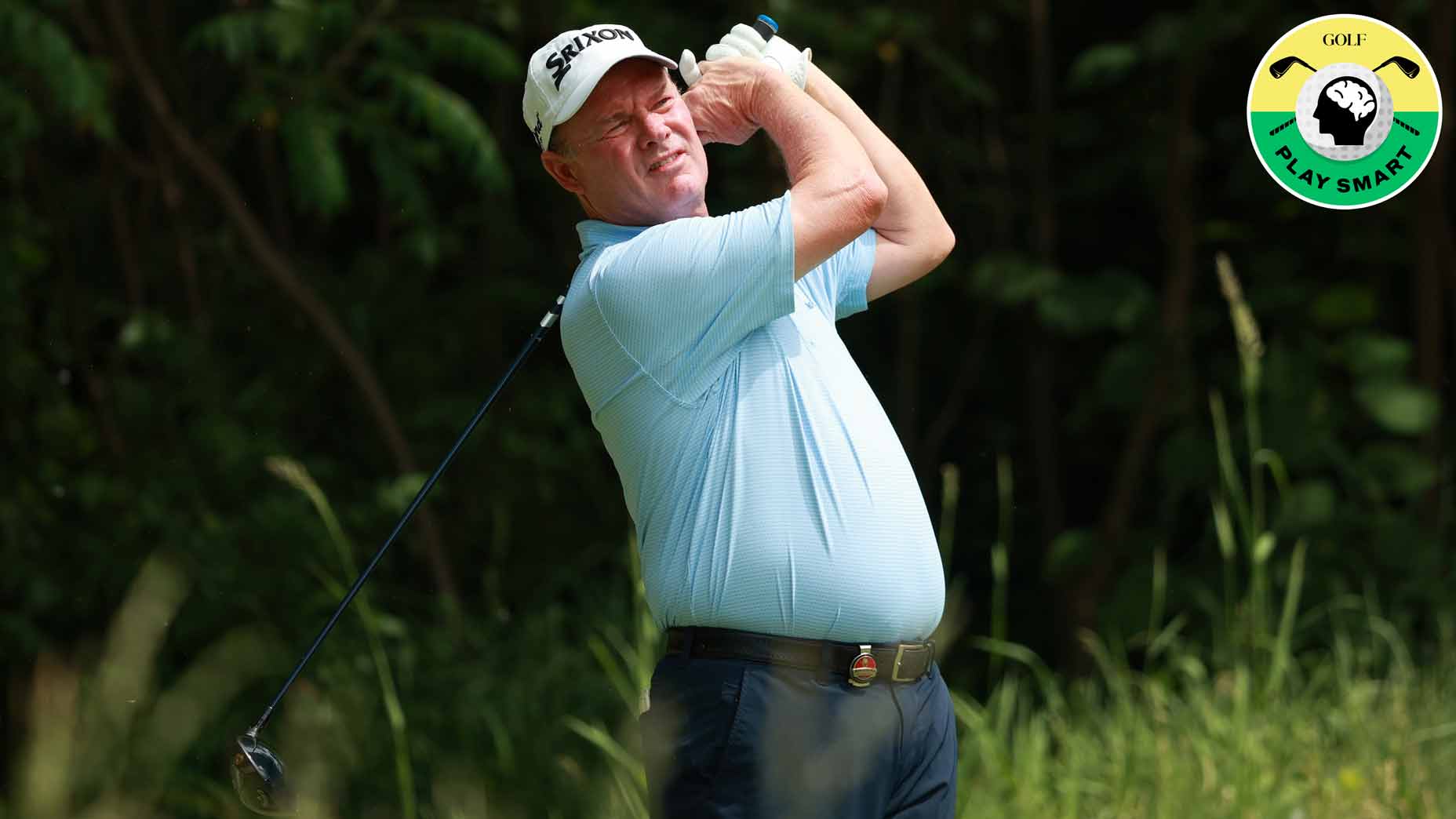 joe durant hits driver during the 2024 senior pga championship