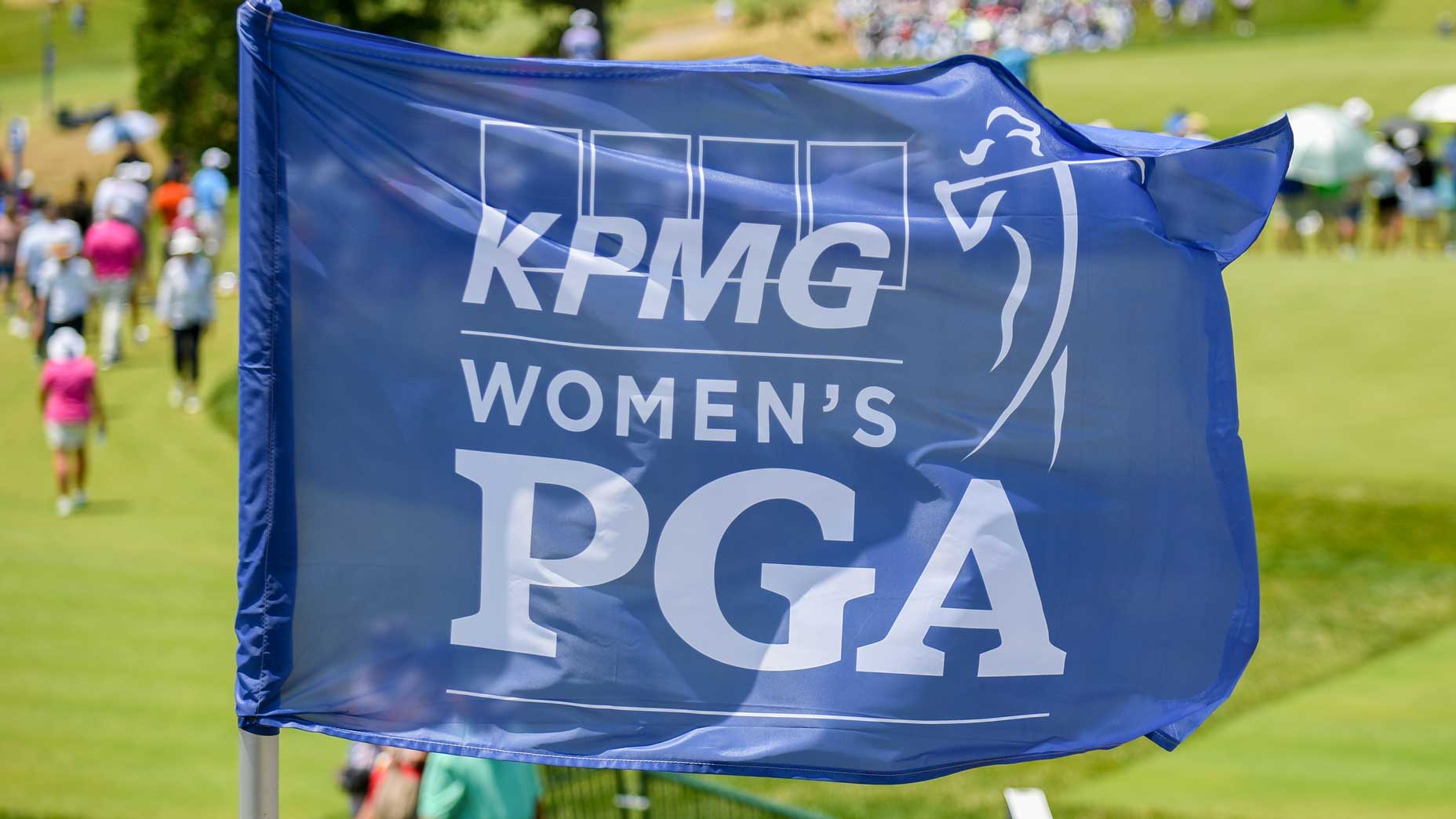 KPMG Women's PGA Championship flag on golf course