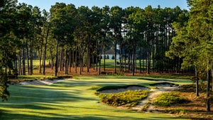 The 17th hole at Pinehurst No. 2.