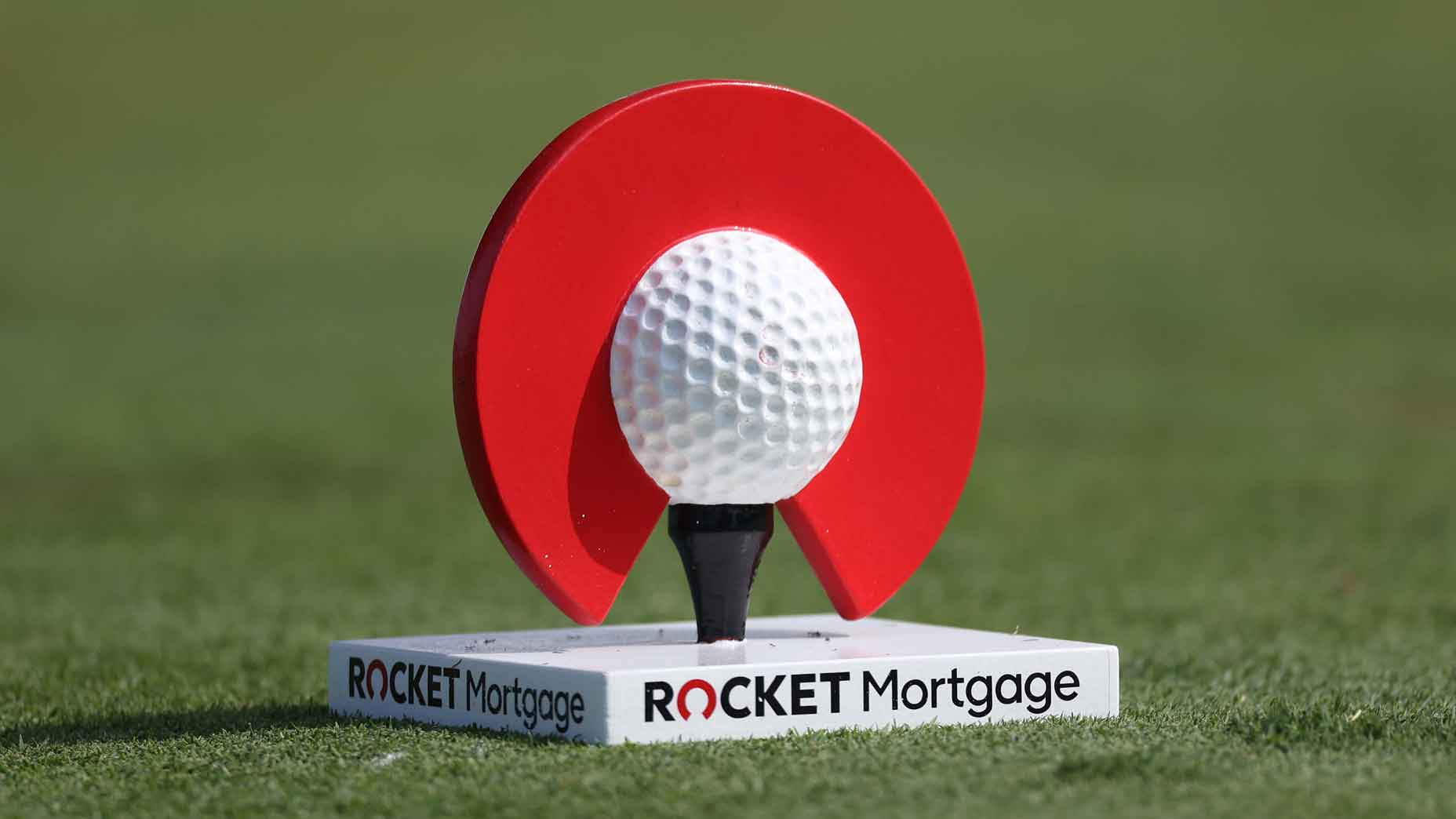 The tee box marker is displayed at the 9th hole during Day Two of the Rocket Mortgage Classic at the Detroit Country Club in Detroit, Michigan, MI, USA Friday, June 30, 2023.