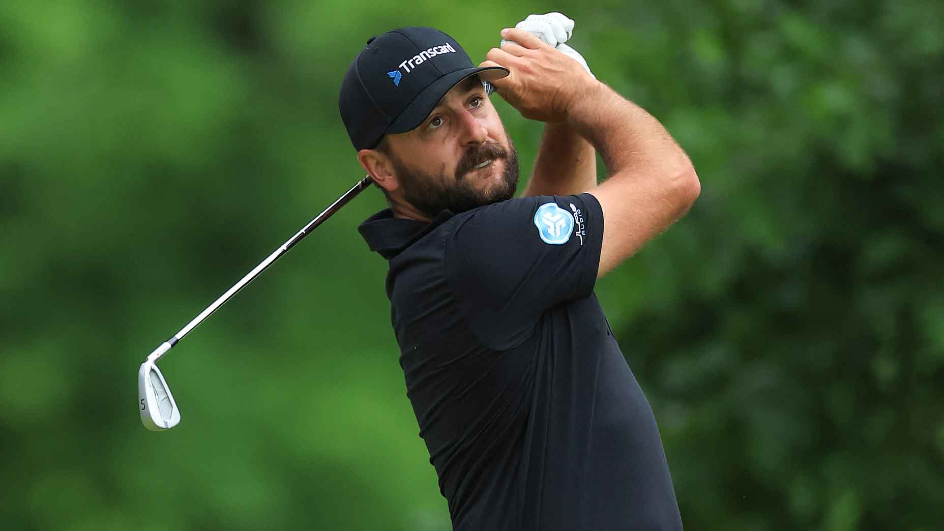 Stephan Jaeger of Germany plays his tee shot on the 11th hole during the second round of the 2024 PGA Championship at Valhalla Golf Club on May 17, 2024 in Louisville, Kentucky