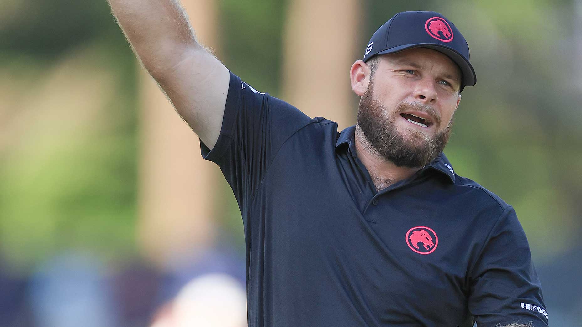 Tyrrell Hatton reacts to a tee shot during the 2024 U.S. Open on Pinehurst No. 2.