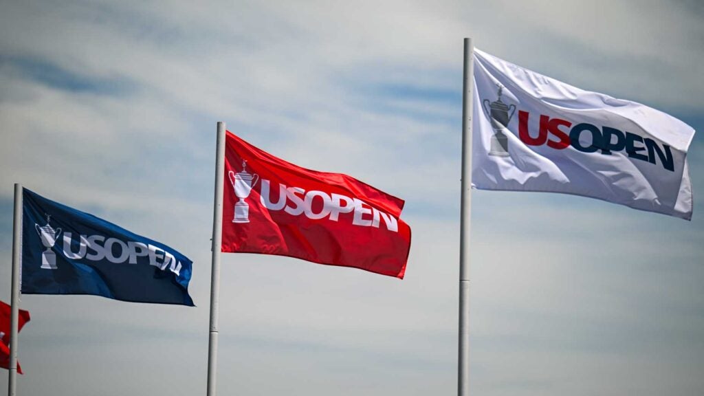 Three flags at 2024 U.S. Open fly over grandstands