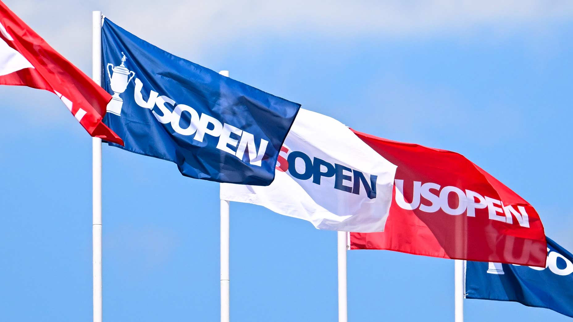 Flags flying at the 2024 U.S. Open at Pinehurst
