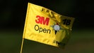 3M Open yellow flag flaps in wind at 3m Open