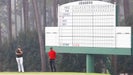 Shane Lowry and Tiger Woods at Augusta National during Masters