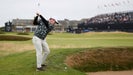 Robert MacIntyre of plays a right-handed shot at the Open Championship.