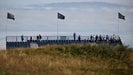 Flags flutter at the Open Championship.