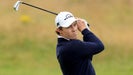Matthew Fitzpatrick of England plays his second shot on the 16th hole on day two of The 152nd Open championship at Royal Troon on July 19, 2024 in Troon, Scotland.