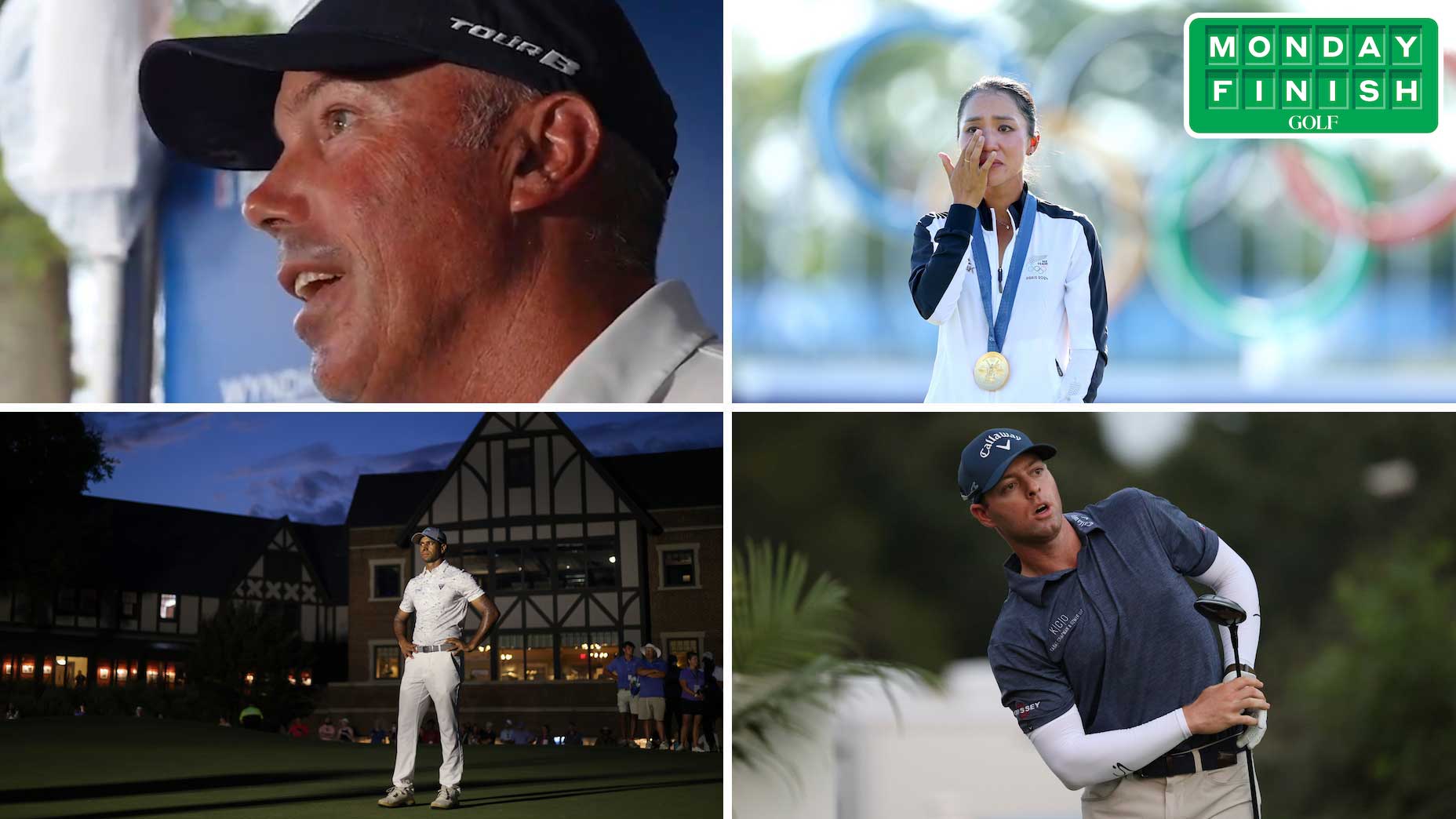 Matt Kuchar, Lydia Ko, Max Greyserman and Aaron Rai (clockwise from top left).