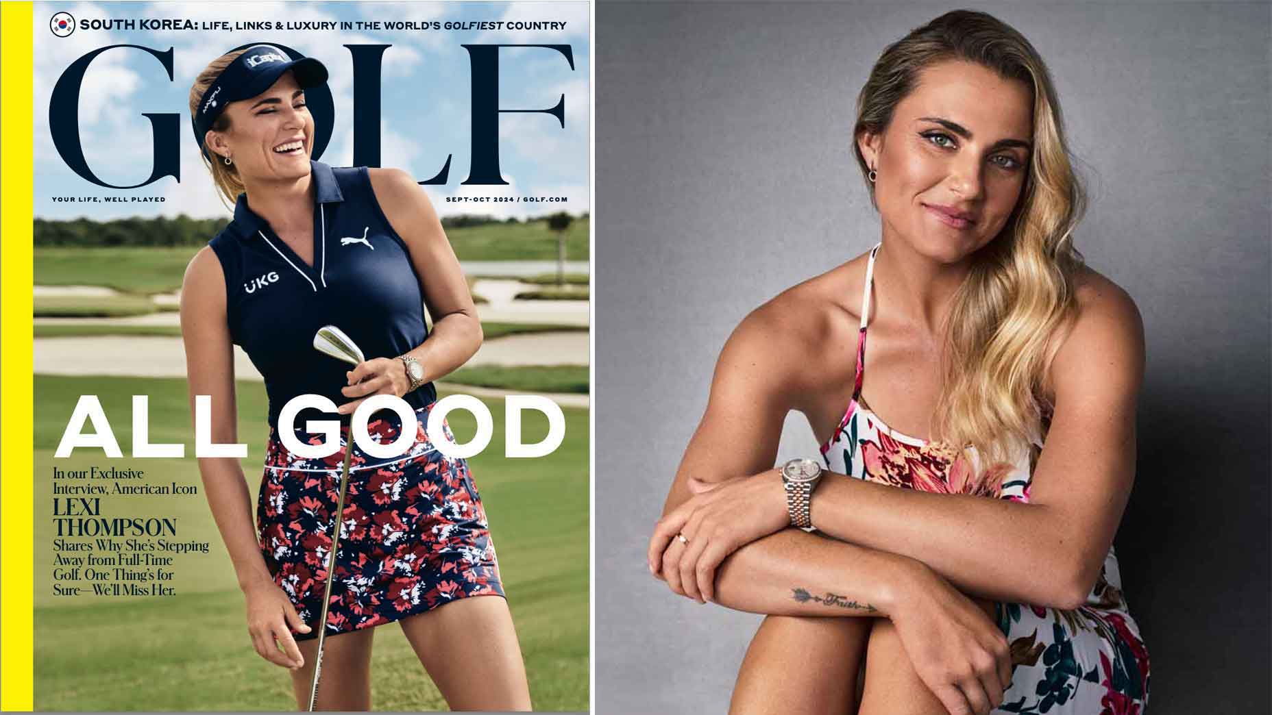 Lexi Thompson portraits, photographed by Michael Williams at Panther National in Palm Beach Gardens, Fla.