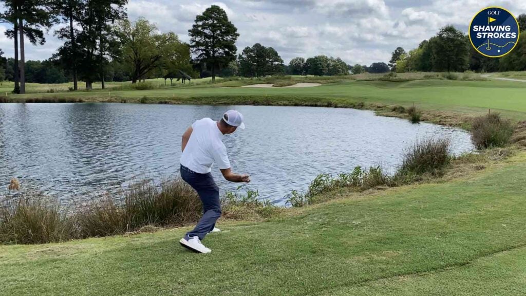 Fighting an over-the-top golf swing? Envision this childhood activity to fix it