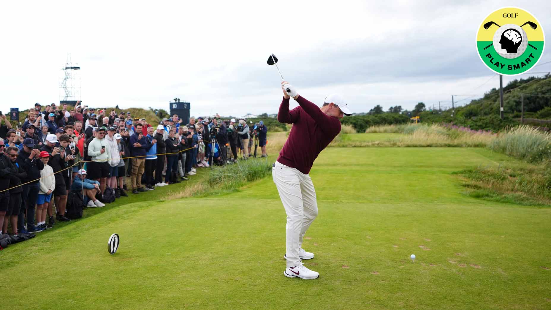 rory mcilroy hits a shot during the 2024 open championship