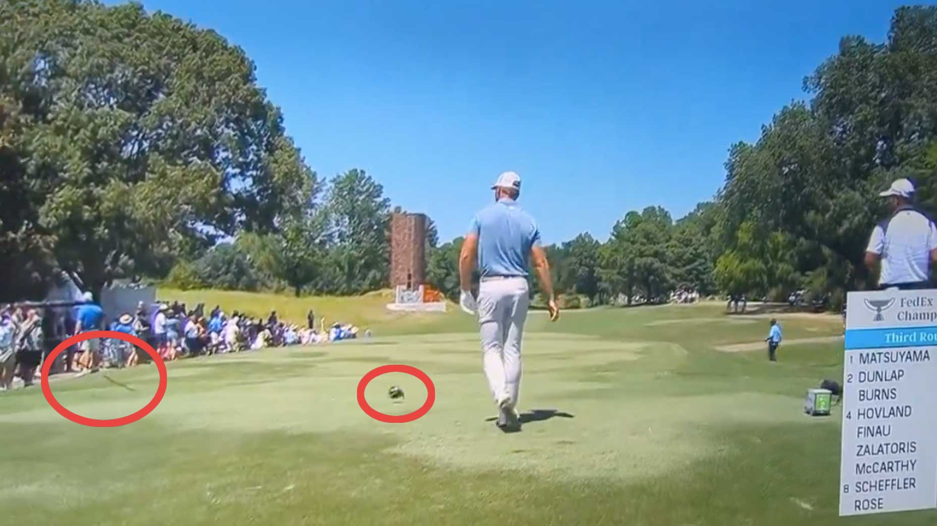 PGA Tour candidate grabs his driver in anger in the middle of the round and plays without