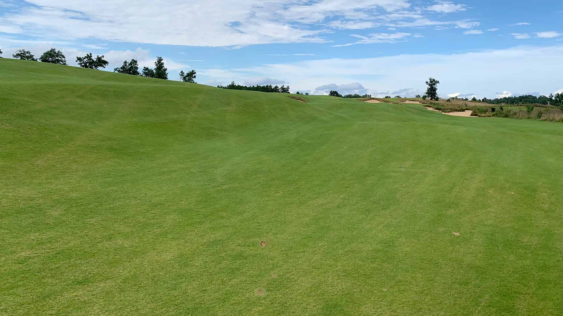 The undulating par-4 12th fairway at Sedge Valley.