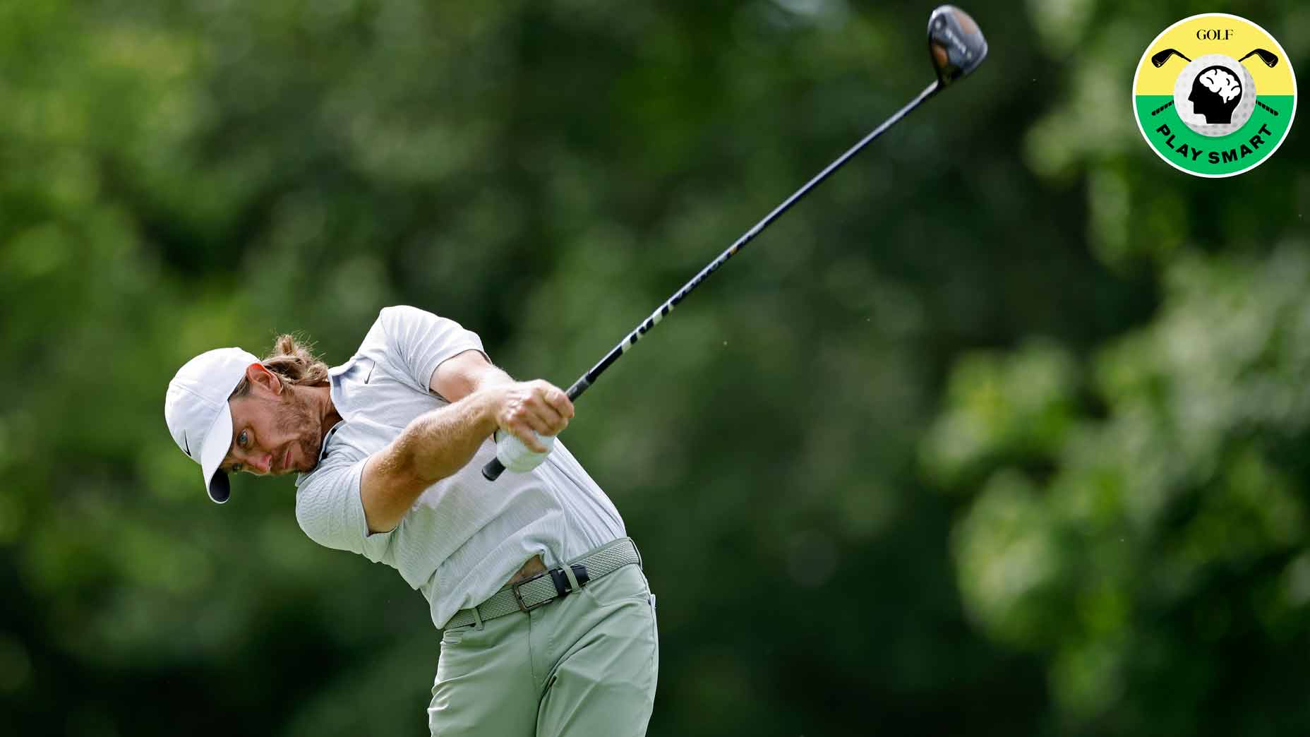 tommy fleetwood hits a driver off the tee