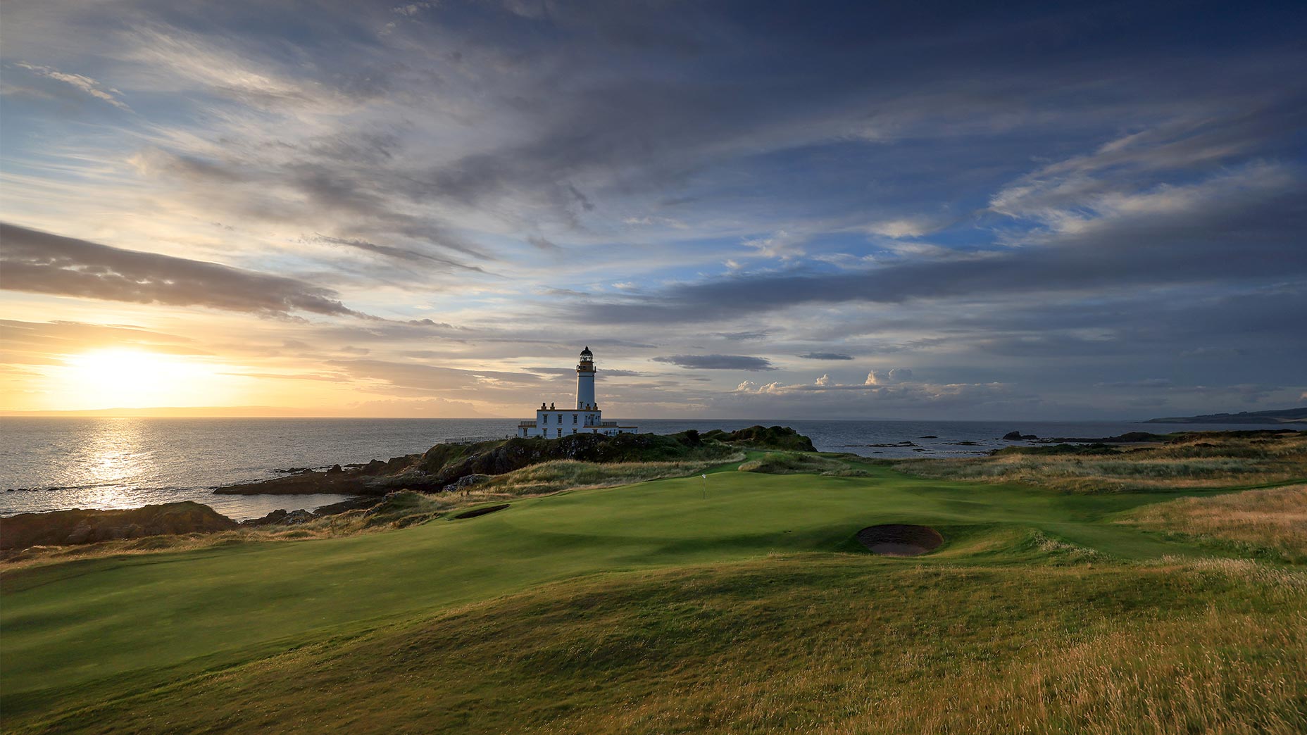 Lighthouse turnberry at Ailsa Scotland at sunset