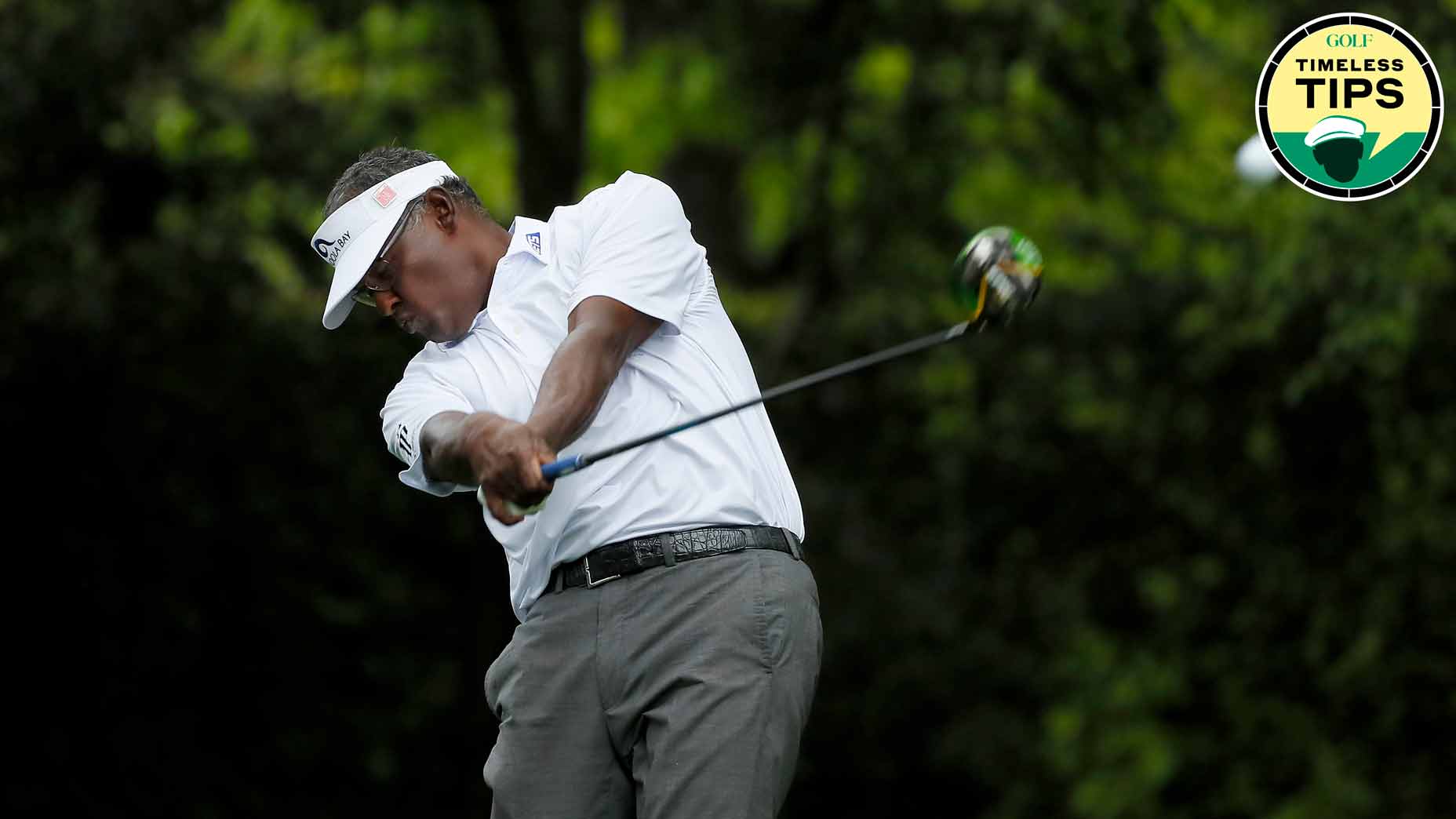 vijay singh hits a driver