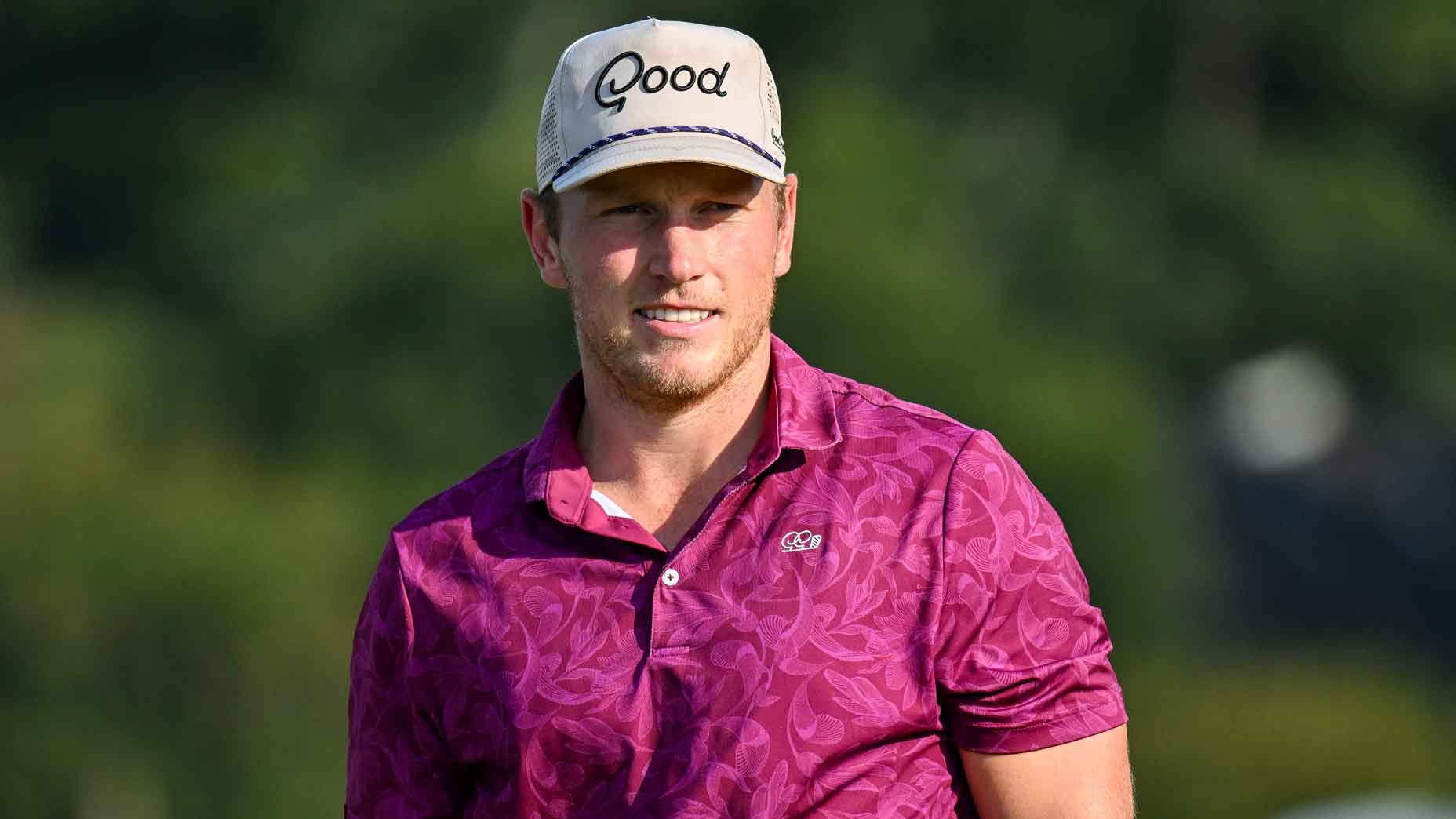 Brad Dalke of Good Good Golf smiles on the 15th hole green during the 2024 Creator Classic prior to the TOUR Championship, the final event of the FedExCup Playoffs, at East Lake Golf Club on August 28, 2024 in Atlanta, Georgia.