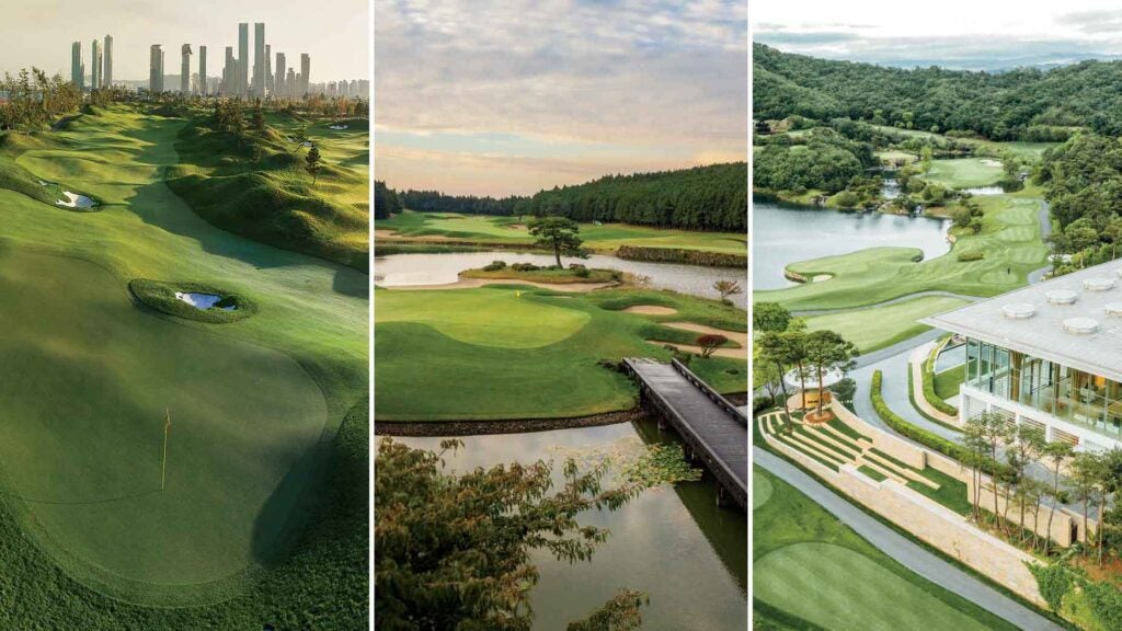 From left to right: Jack Nicklaus GC Korea; Nine Bridges; Haesley