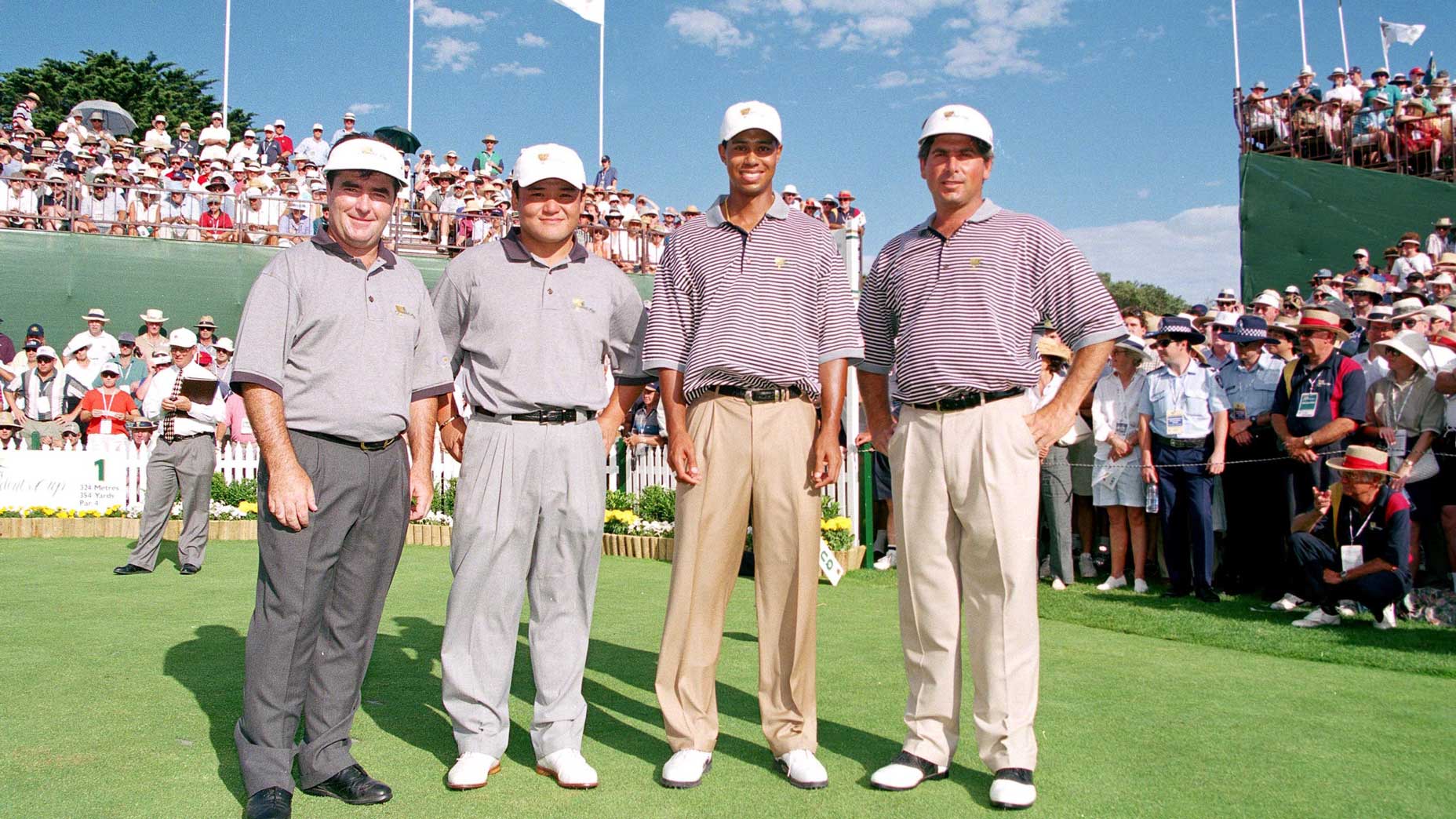 Craig Parry and Shigeki Maruyama (L-R) measured up to Tiger Woods and Fred Couples just fine.