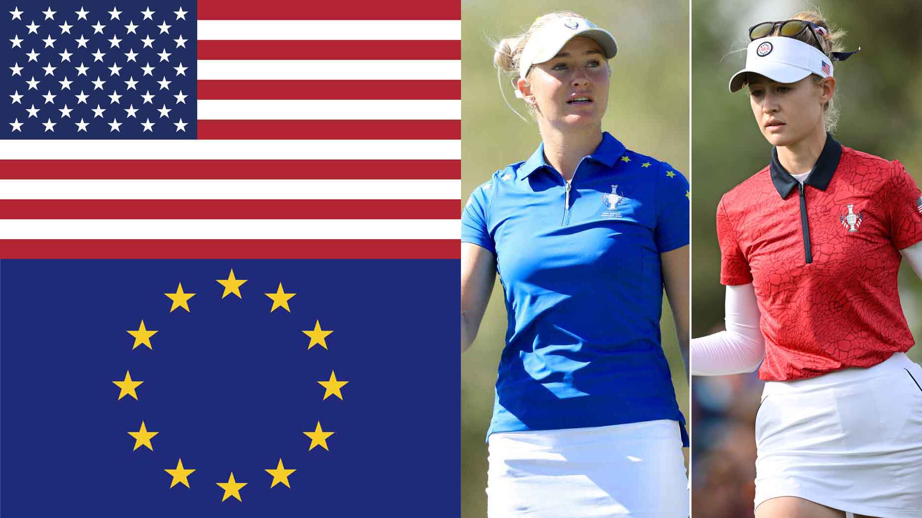 Charley Hull and Nelly Korda at the Solheim Cup