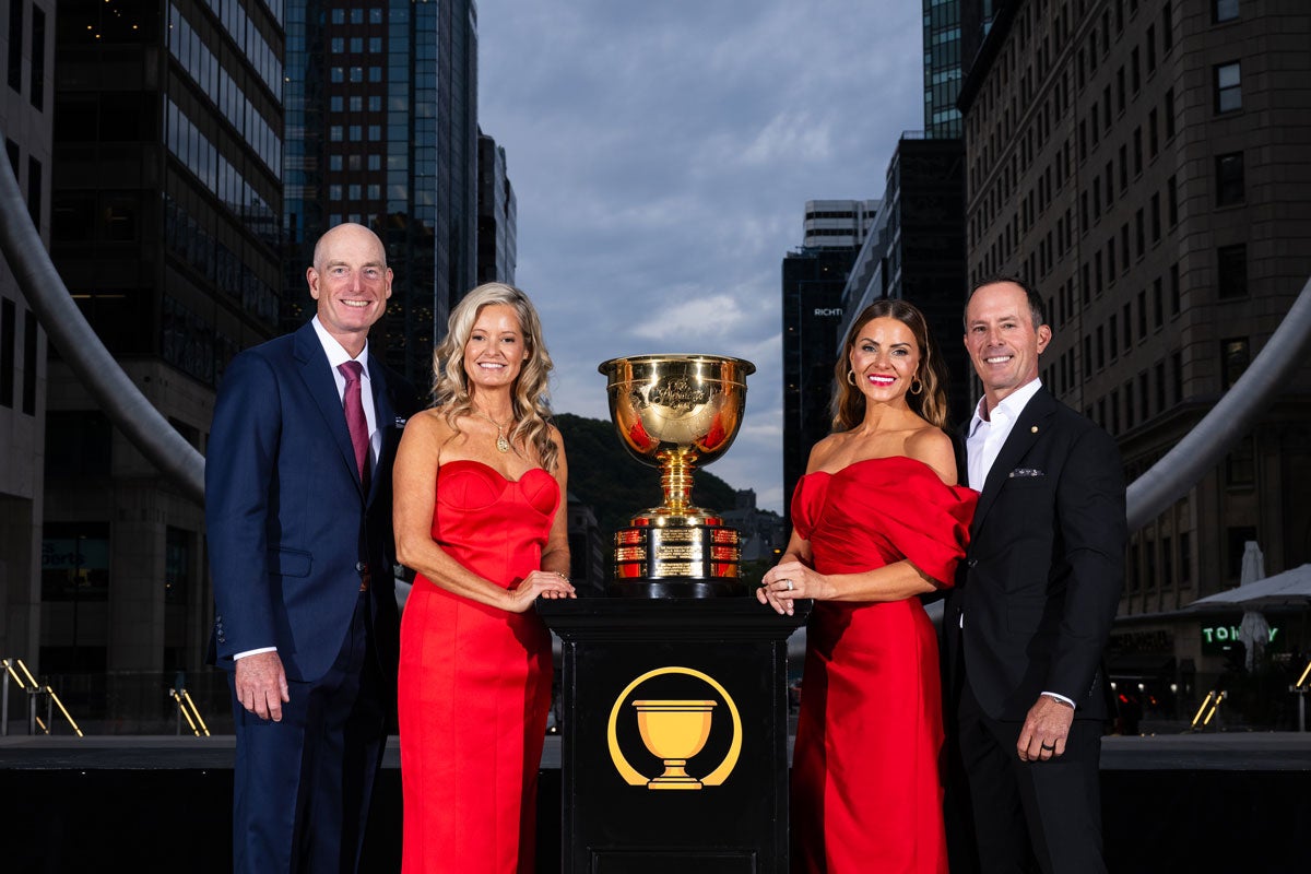 Presidents Cup captains with their wives