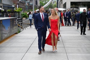 Wyndham Clark andAlicia Bogdanski at the Presidents Cup gala