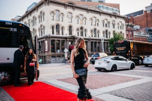 Nelly Korda arrives at the Solheim Cup Gala