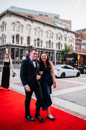 Allisen Corpuz arrives at the Solheim Cup Gala