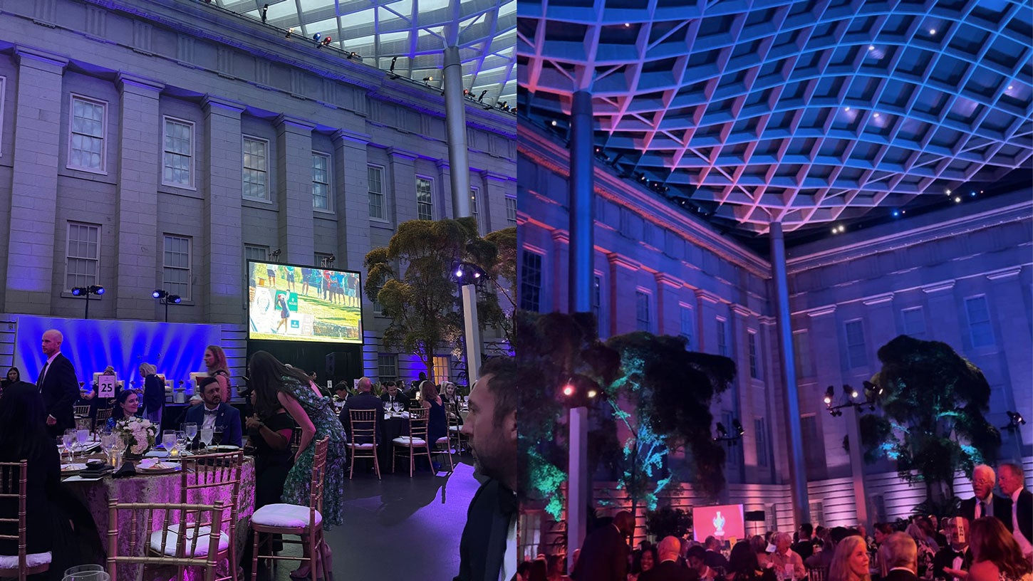 The Solheim Cup Gala dinner in the Kogod Courtyard