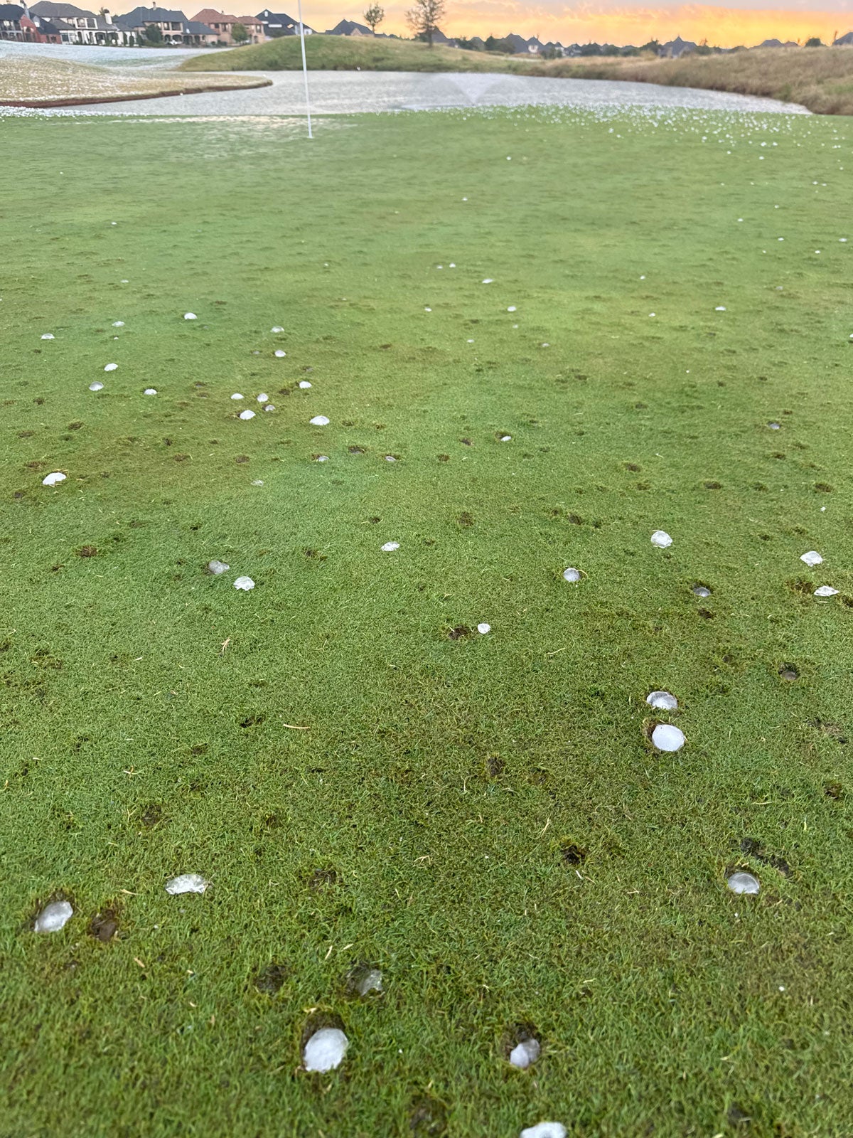 effects of hail storm at rock creek gold club