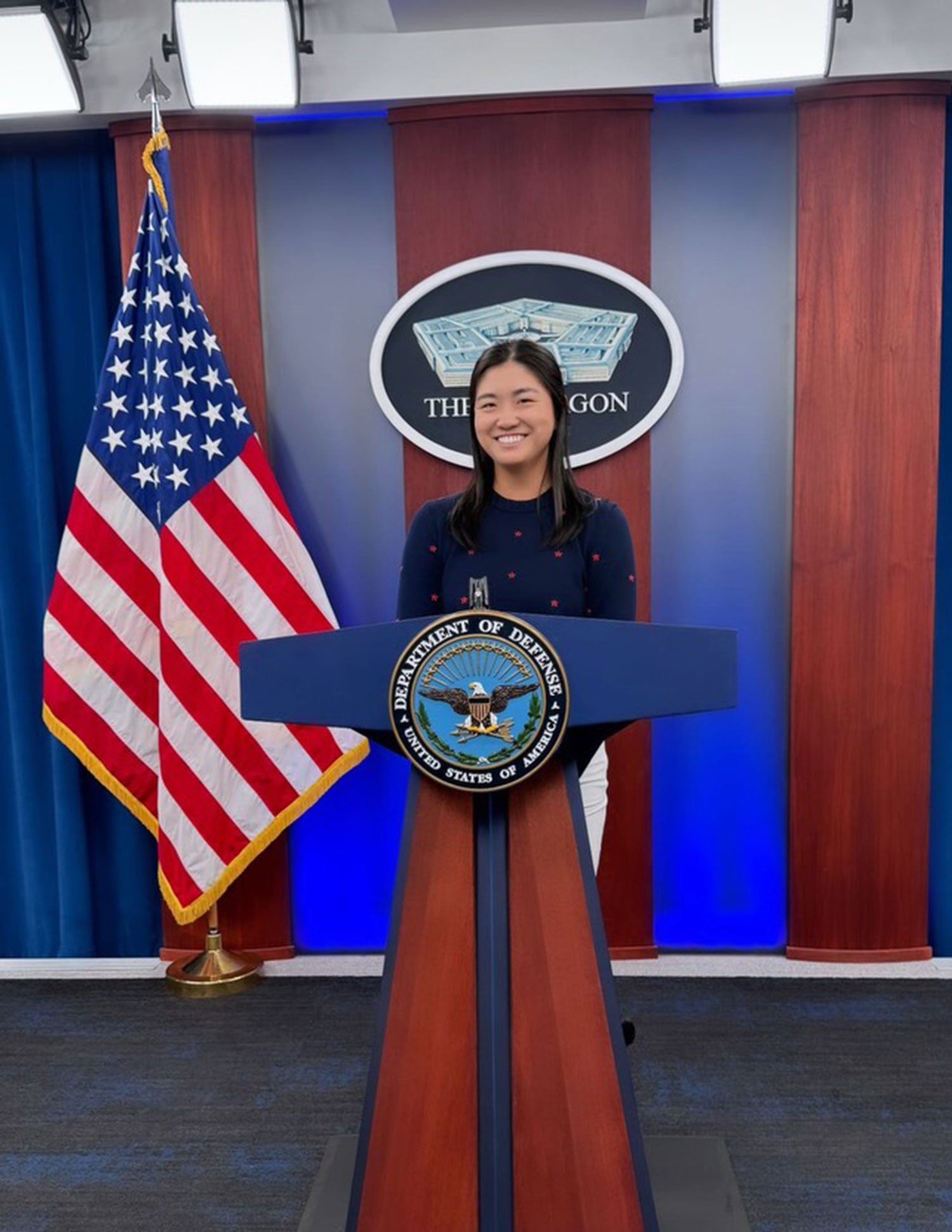 Rose Zhang at the Pentagon