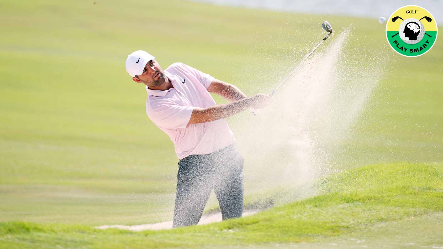 Scottie Scheffler hits a tee shot during the 2024 Tour Championship at Eastlake Golf Club