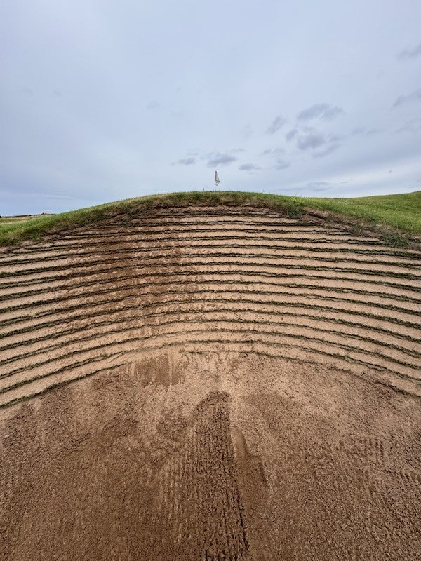 A deep bunker at Turnberry in Scotland