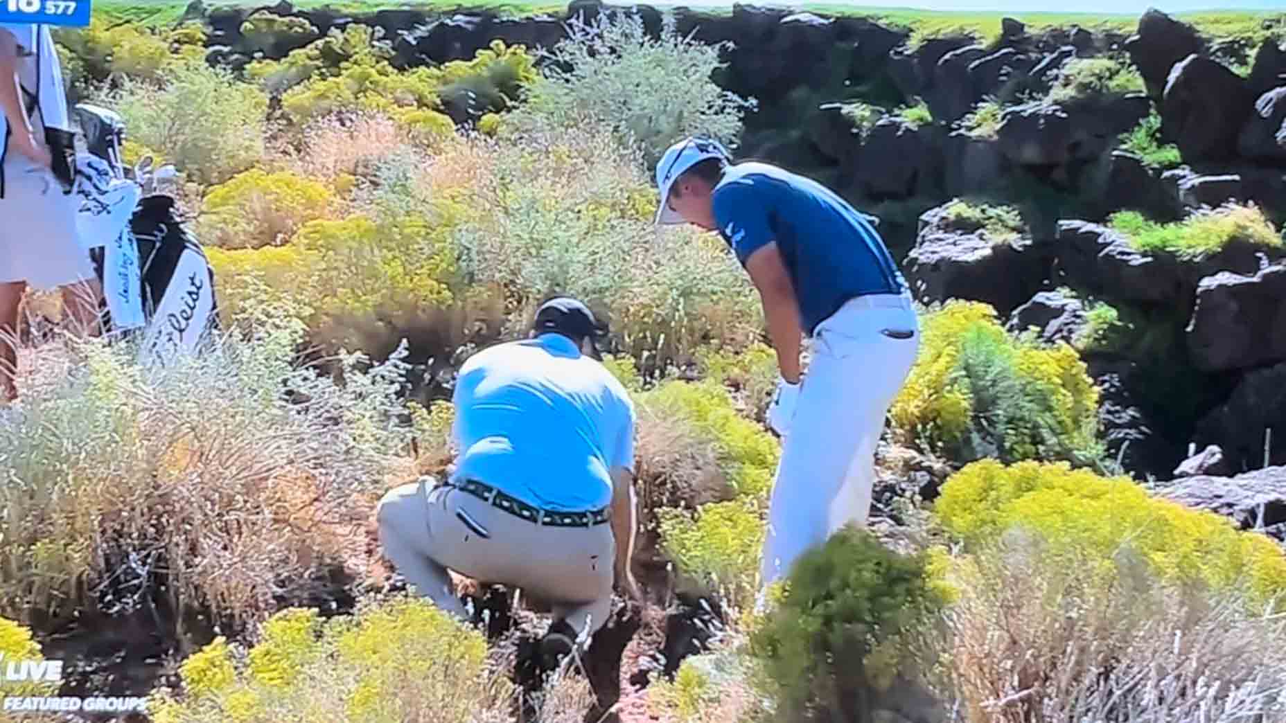 ‘Welcome to rules of golf’: Pro catches ‘all-world break’ after animal decision