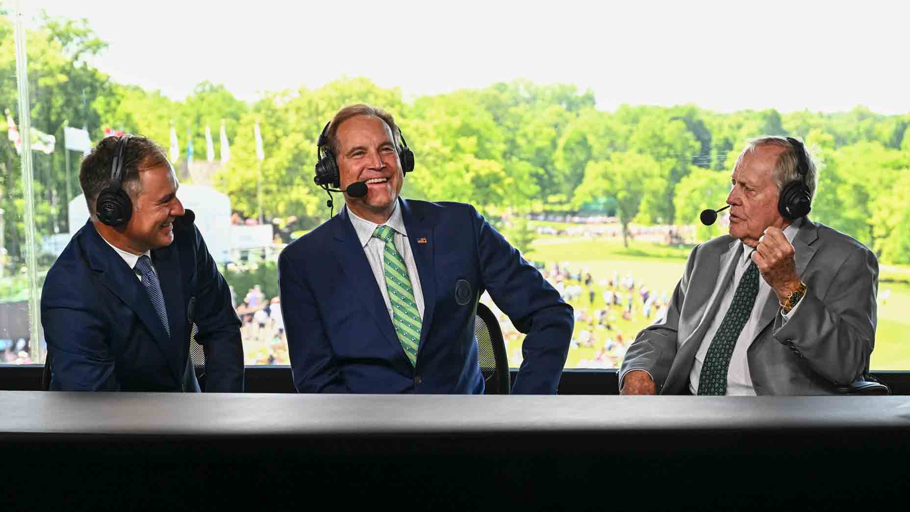 Trevor Immelman, Jim Nantz, Jack Nicklaus