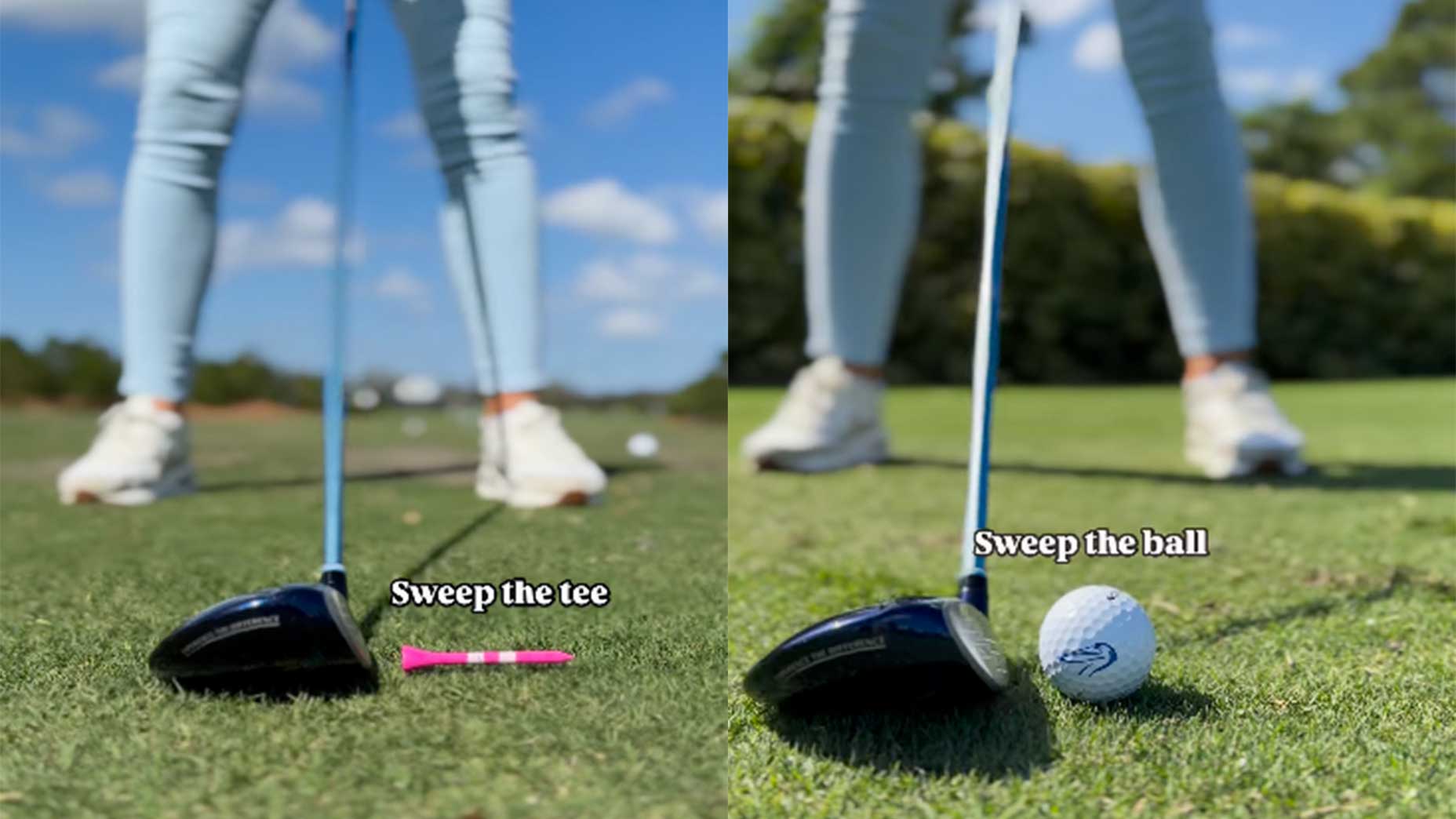 Nathalie Sheehan golf tee drill