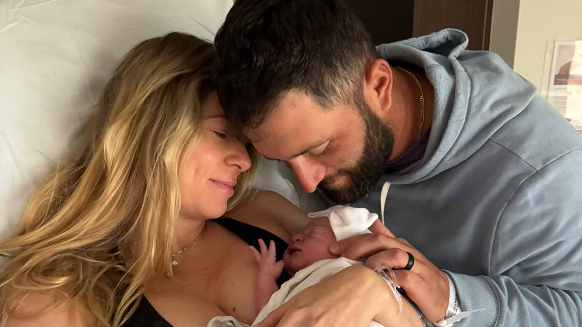 Jon Rahm and wife Kelley with third child