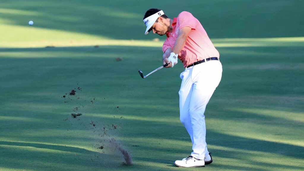 PGA Tour pro Beau Hossler plays a shot on the 18th hole during the final round of the 2024 Sanderson Farms Championship at the Country Club of Jackson.