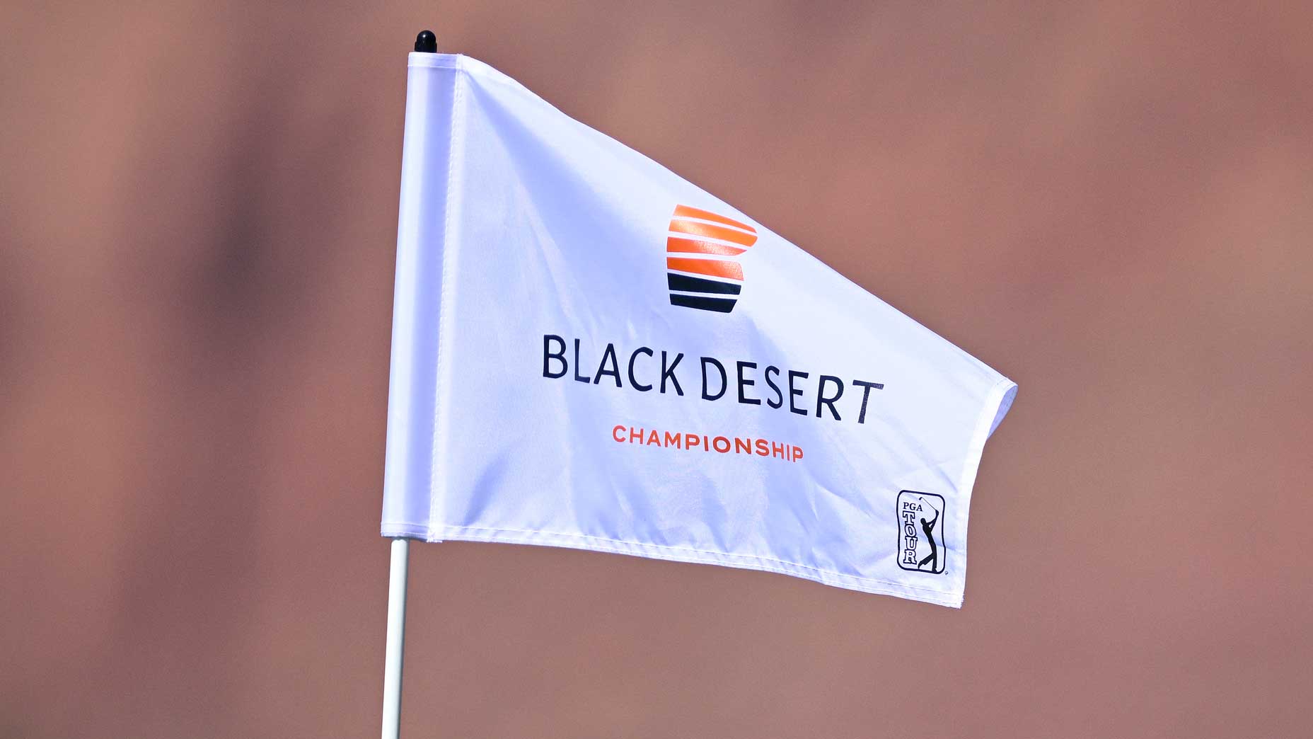 Black Desert Championship white flag on the 18th green prior to the 2024 Black Desert Championship at Black Desert Resort.