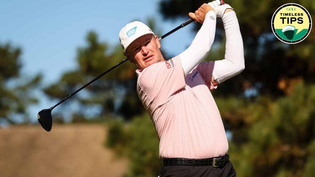 ernie els swings during the 2024 dominion energy charity classic