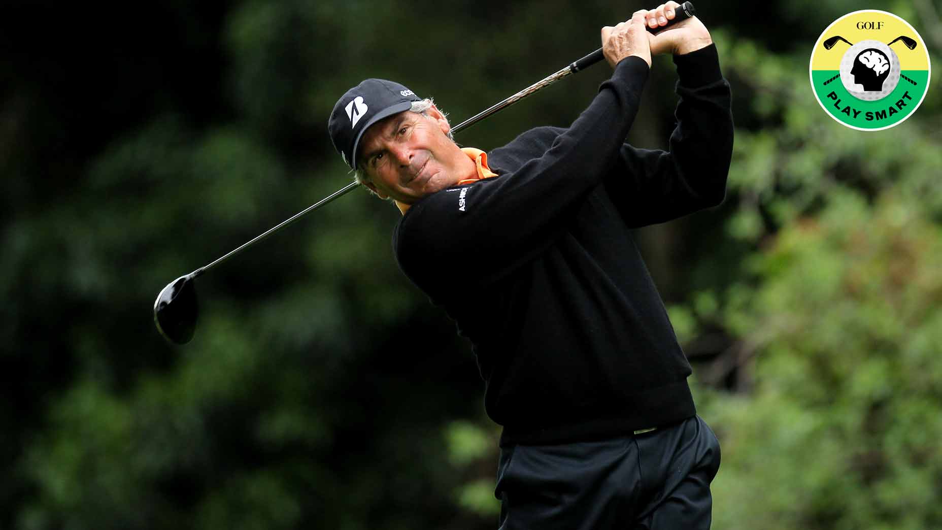 Golf Hall of Famer fred couples swings during the 2011 northern trust open